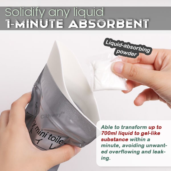 Cithway™ Disposable Non-Spill Travel Emergency Urine Bag