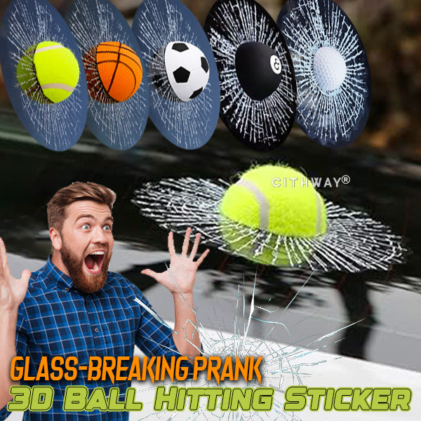 Cithway® Glass-Breaking Prank 3D Ball Hitting Sticker
