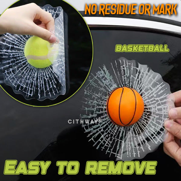 Cithway® Glass-Breaking Prank 3D Ball Hitting Sticker