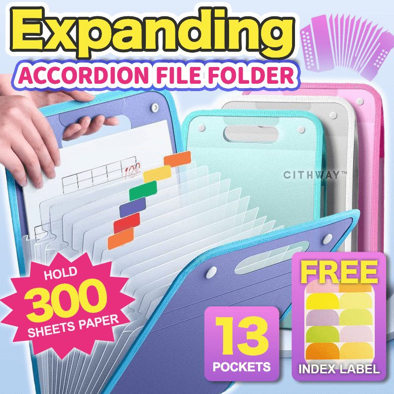 Cithway™ Portable Expanding File Folder Organizer