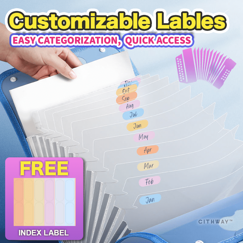 Cithway™ Portable Expanding File Folder Organizer